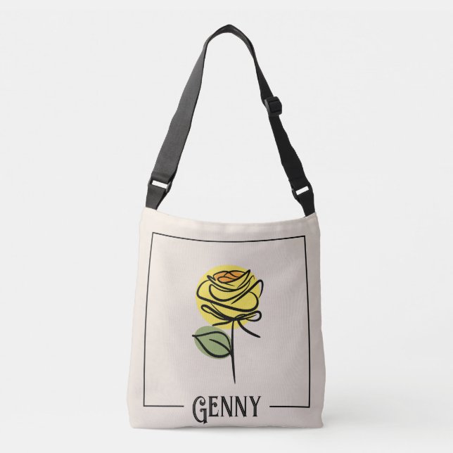 Rose Art Crossbody Väska (Framsida)