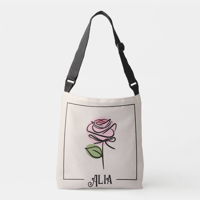 Rose Art Crossbody-väska Axelväska (Framsida)