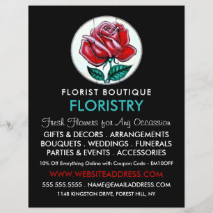 Rose Art, Florist, Blomsterreklam Reklamblad