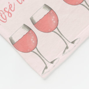 Rosé Away Rosa ros Glass Vin Älskare Fleecefilt
