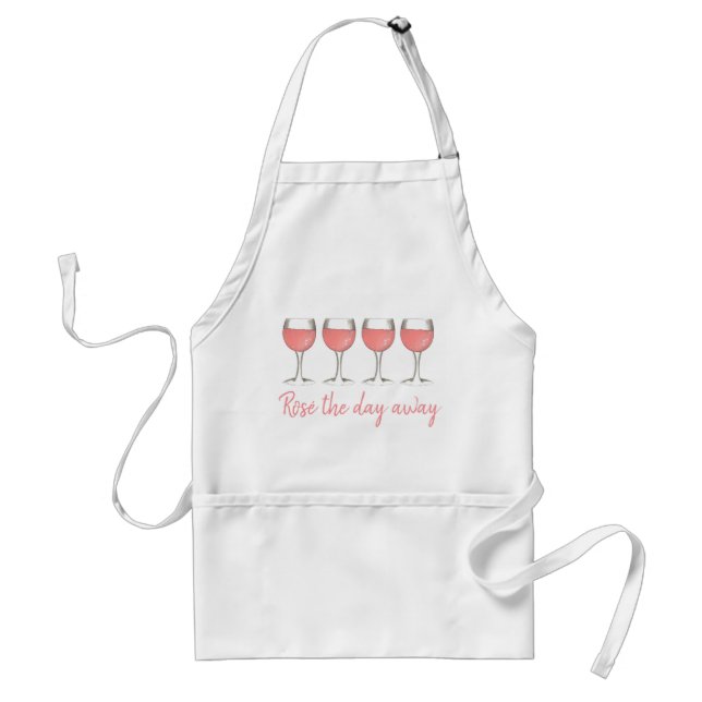 Rosé Away Rosa ros Glass Vin Älskare Förkläde (Framsidan)