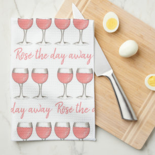 Rosé Away Rosa ros Glass Vin Älskare Kökshandduk