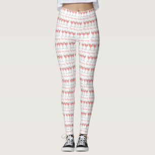 Rosé Away Rosa ros Glass Vin Älskare Leggings