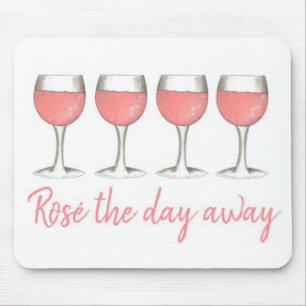 Rosé Away Rosa ros Glass Vin Älskare Musmatta