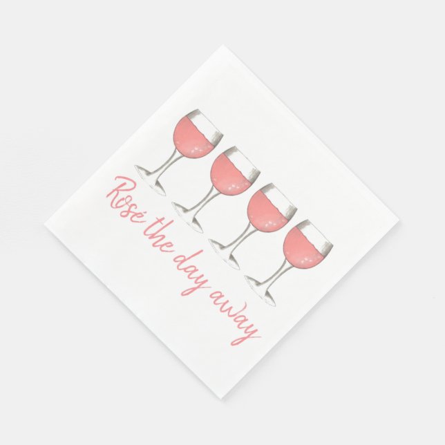 Rosé Away Rosa ros Glass Vin Älskare Pappersservett (Hörn)