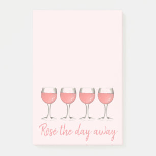 Rosé Away Rosa ros Glass Vin Älskare Post-it Block