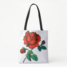 Rose Bloom Halftone Finkonst