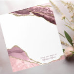 Rose Blush And Gold Glitter Agate Anteckningsblock<br><div class="desc">Pretty rose blush and gold glitter agate/geode watercolor graphic. By clicking on "Customize",  your personal information can be easily inserted. If you do need assistance with placement or name customization,  please use the "Message" link below</div>
