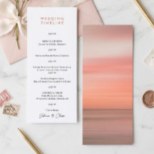 Rose Blush Bröllpsschema Tidslinje