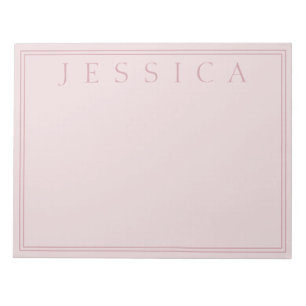 Rose Blush Ditt Namn Anteckningsblock