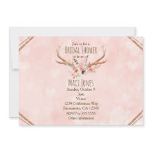 Rosé Blush Rosa Blommig Hjorthorn Inbjudningar