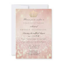 Rose BlushGlitter  Kron Royal Glitter 16-års Bröll