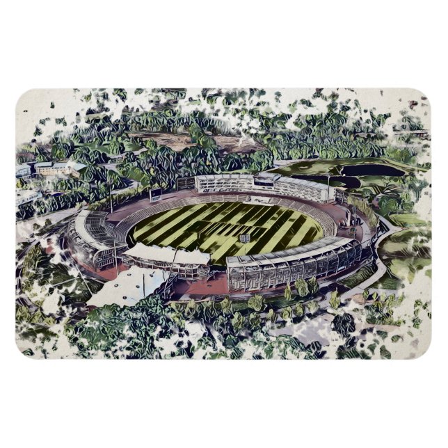 Rose Bowl Southampton Cricket Ground Artistic Magnet (Horisontell)