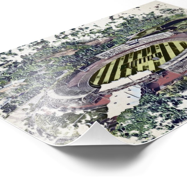 Rose Bowl Southampton Cricket Ground Konstnärlig Fototryck (Hörn)