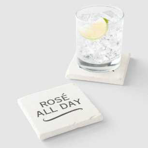 Rosé dricka hela dagen marmor stendricka coaster m stenunderlägg