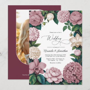 Rose Dust, Silk Blush & Porcelain Cream Bröllop Inbjudningar