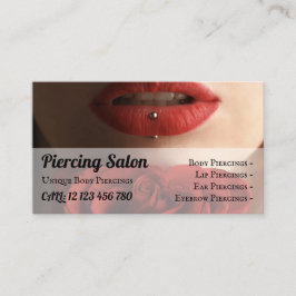 Rose Elegant Sterling Silver Smycken Läpp Piercing Visitkort