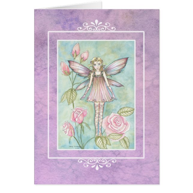 Rose Fairy Card av Molly Harrison Hälsningskort (Framsidan)