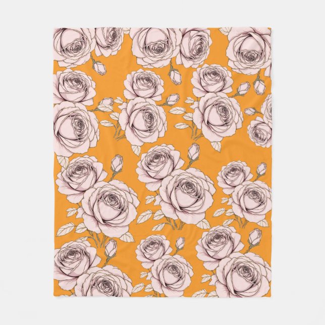 Rose Floral Fleece Blanket  (Framsidan)