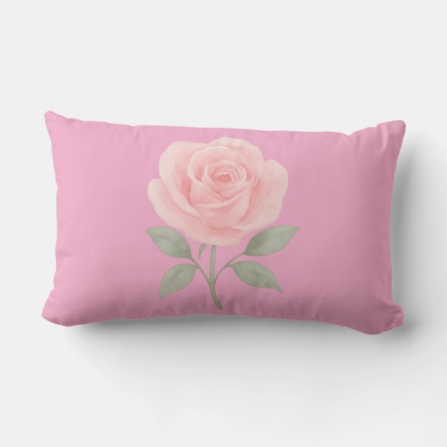 Rose Flower Pink Name  Lumbarkudde (Baksida)