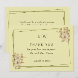 Rose Frame – Monogram Celestial Yellow Wedding Tack Kort