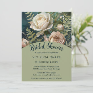 Rose Garden Bridal Shower Invitation Inbjudningar
