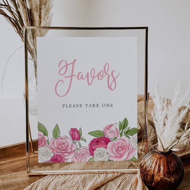 Rosé Garden Favors-tecken Poster (Skapare uppladdad)