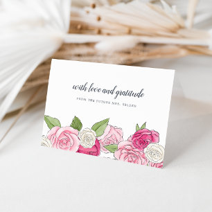 Rosé Garden Personlig Tack Kort