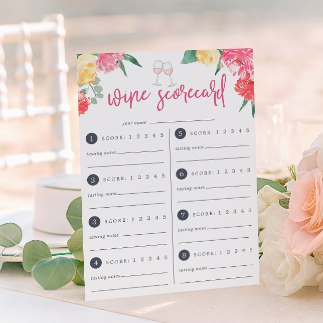 Rosé Garden | Vinprovning Poängkort (Skapare uppladdad)