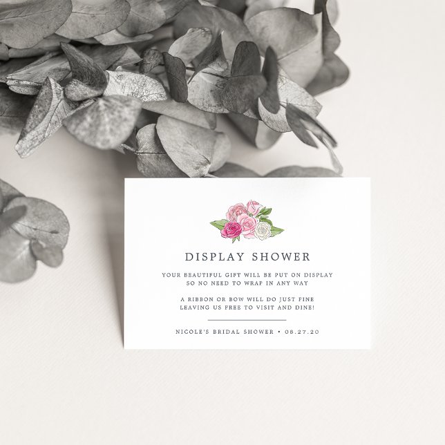 Rosé Garden Visning Shower Card Tilläggskort (Skapare uppladdad)