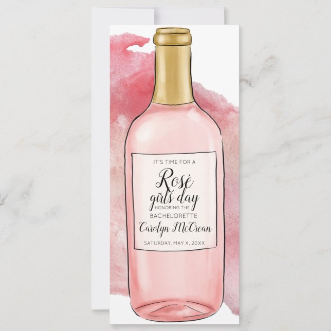 Rosé Girls Day Bachelorette-partiets inbjudan (Framsida)