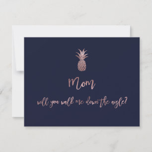 Rose Gold Ananas mamma, kommer du följa mig... Spara Datumet