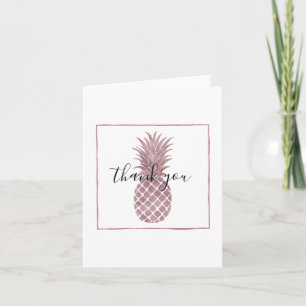 Rose Gold Ananas Tack Kort