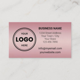 Rose Gold Anpassad Logotyp och QR-kod Namn Kort