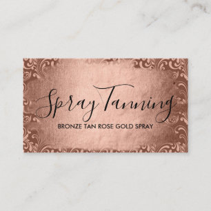 Rose Gold Art Deco Spraytan Visitkort