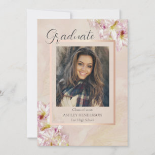 Rose Gold Azalea Examen Inbjudningar