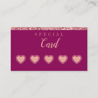 Rose Gold Beauty Loyalty Card – Minimalistisk Desi Lojalitetskort