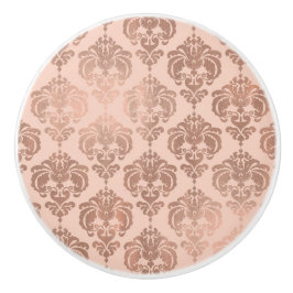 Rose Gold Blush Rosa Modern Glam Damask Knopp