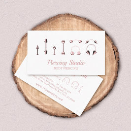 Rose Gold Body Piercing Studio Visitkort