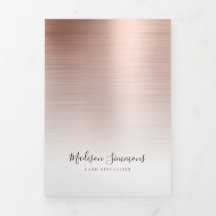 Rose Gold Borstat Metall Monogram Skript Broschyr