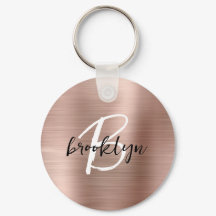 Rose Gold Borstat Metall Skript Monogram