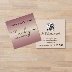 Rose Gold Business Tack Kort
