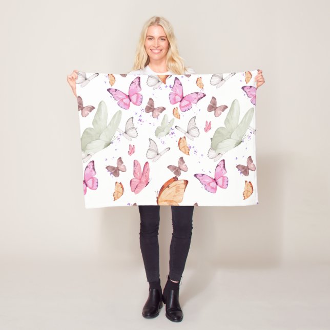 rose gold butterfly fleecefilt (På plats)