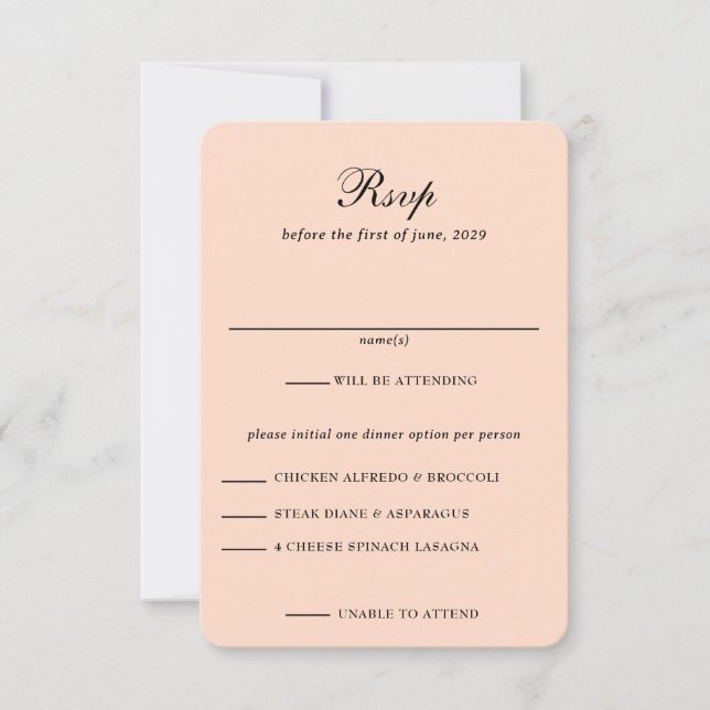 Rose Gold Celestial Wedding OSA Kort (Framsida)