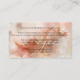 Rose Gold Damm Vattenfärg Tack Tilläggskort