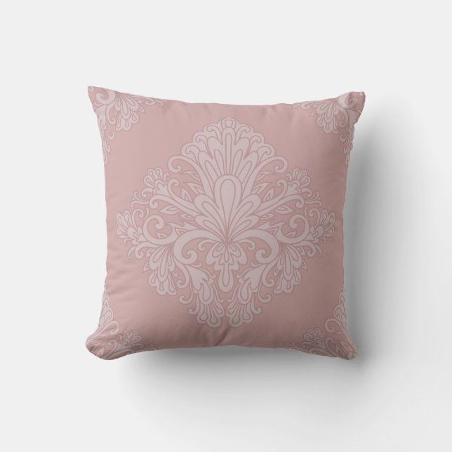 Rose Gold Decorative Pattern, Elegant Kudde (Framsida)