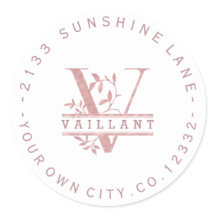 Rose Gold Delad Anpassad Monogram T U W Y X Z Vit