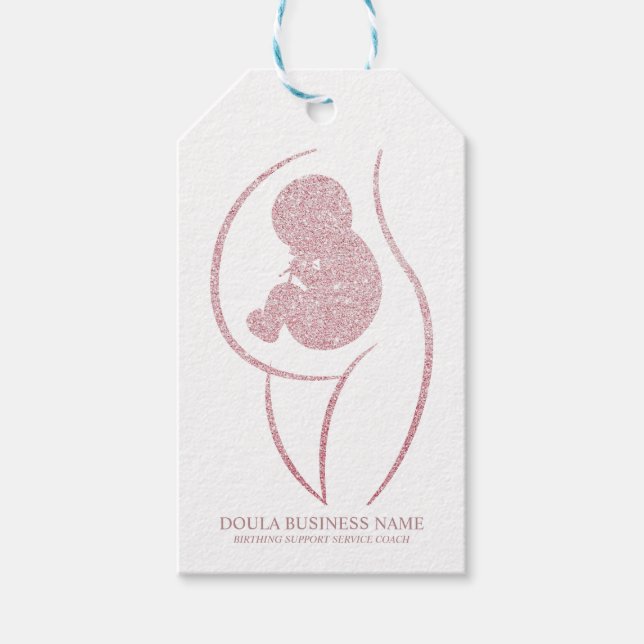 Rose Gold Doula Coach Presentetikett (Framsidan)