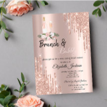 Rose Gold Drips Brunch & Bubbly Bröllopsdusch