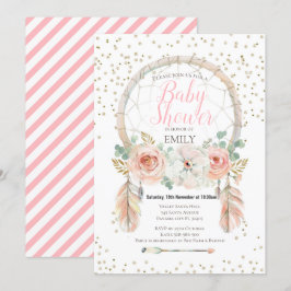 Rose Gold Drömfångare Boho Inbjudan